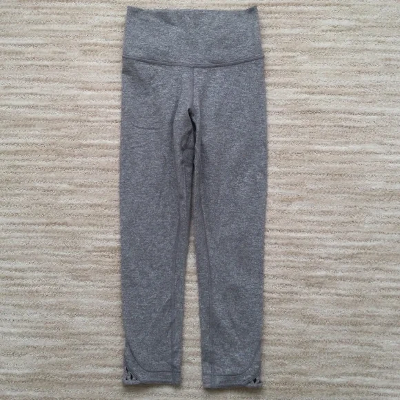 Lululemon True Self Crop II Legging Heathered Slate Size 4 - Picture 6 of 16